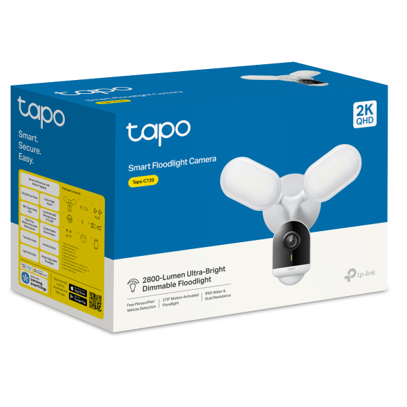  TP-Link Tapo C720 | Wired Floodlight Security Camera 