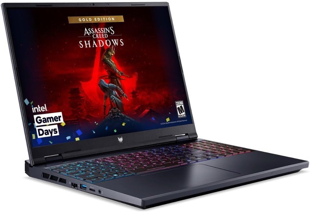 Acer Predator Helios Neo 16 PHN16-72-99PA, Intel Core i9 14900HX, 16GB DDR5 5600, 1TB SSD M.2 PCIe NVMe, NVIDIA GeForce RTX 4060 8GB GDDR6 Graphics, Windows 11 Home, 16 inches WUXGA 165Hz