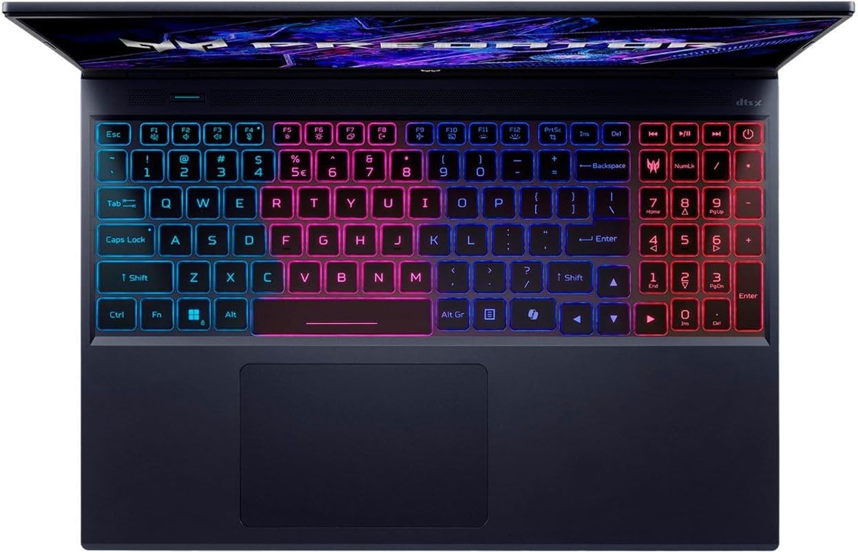 Acer Predator Helios Neo 16 PHN16-72-99PA, Intel Core i9 14900HX, 16GB DDR5 5600, 1TB SSD M.2 PCIe NVMe, NVIDIA GeForce RTX 4060 8GB GDDR6 Graphics, Windows 11 Home, 16 inches WUXGA 165Hz