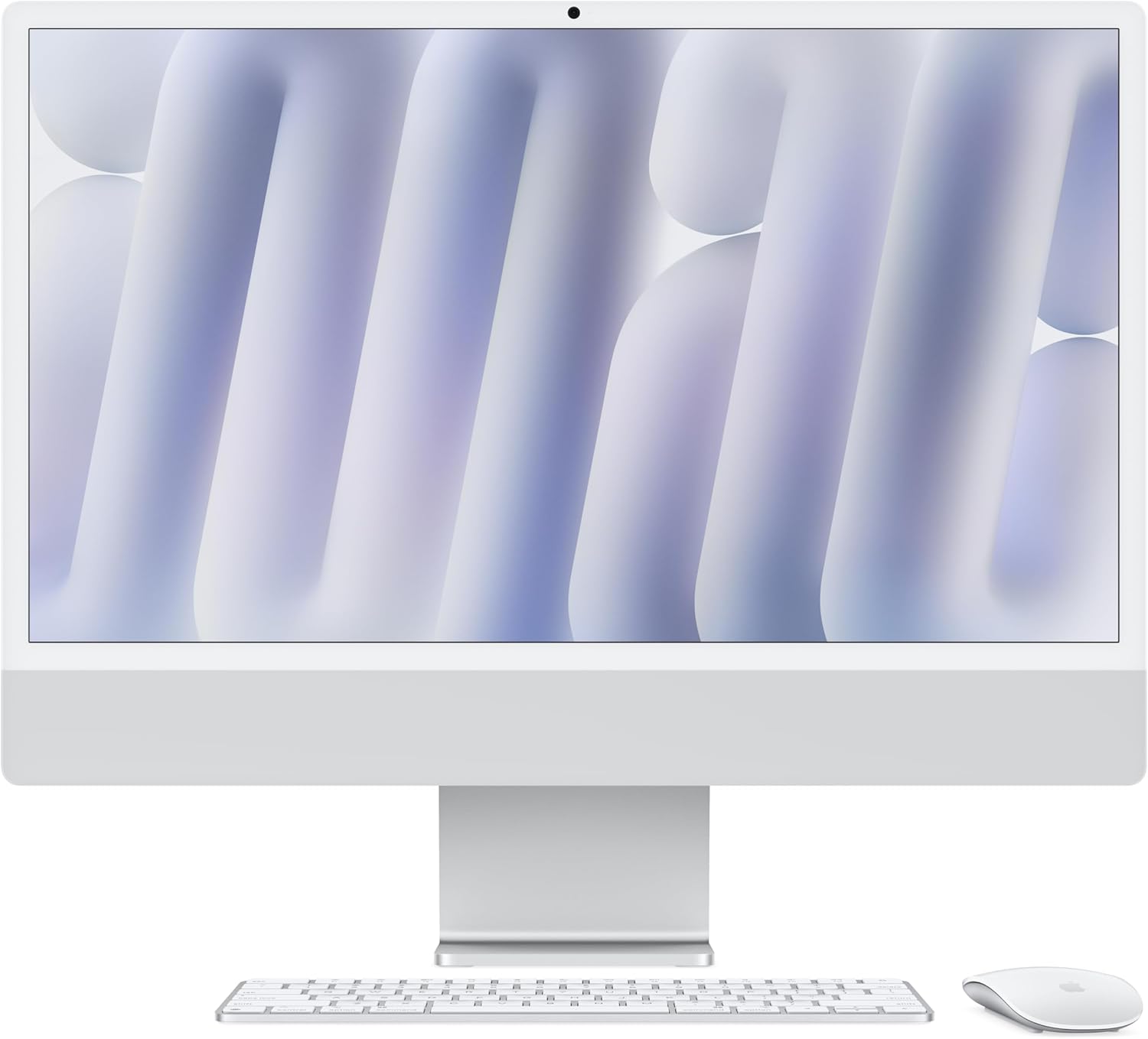 Apple 2024 iMac All-in-One  Desktop Computer with M4 chip with 8-core CPU and 8-core GPU: Built for Apple Intelligence, 24-inch Retina Display, 16GB Unified Memory, 256GB SSD Storage; Silver