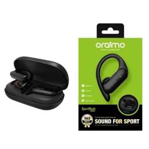 Black OEB-E95D Oraimo Wireless Sport Ear Buds