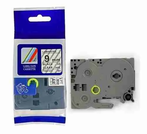 Brother 9mm x 8m Black on White Label Tape - TZ2-221