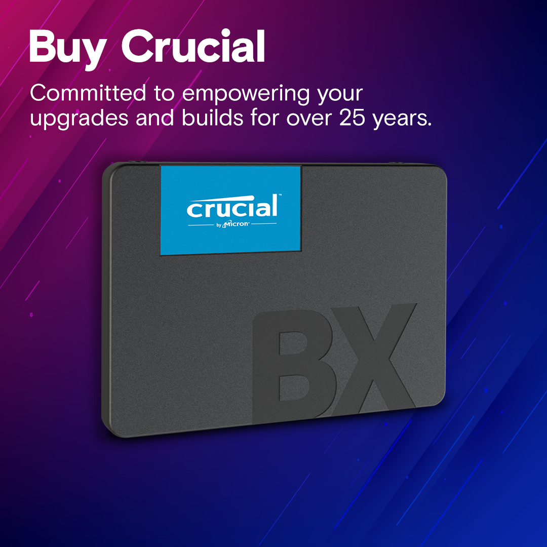 CRUCIAL BX500 2.5” SATA INTERNAL SSD 1TB - CT1000BX500SSD1