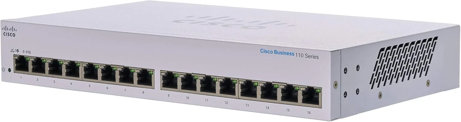 Cisco Business Unmanaged 16 Port Gigabit Switch CBS110-16T-UK