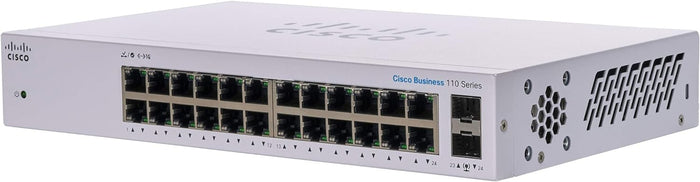 Cisco CBS Unmanaged 24-Port 2×1G SFP Gigabit Switch Non-PoE - CBS110-24T-UK