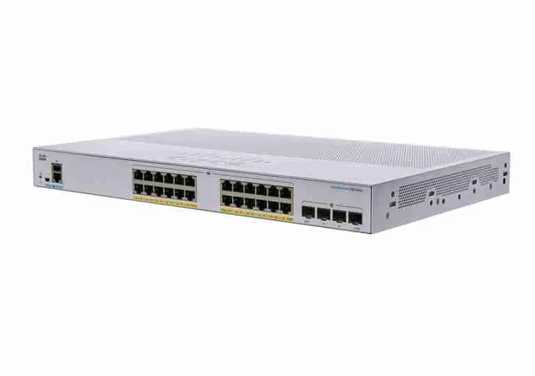 Cisco CBS350 24-Port Gigabit PoE Managed Switch with 4SFP - CBS350-24P-4G-UK