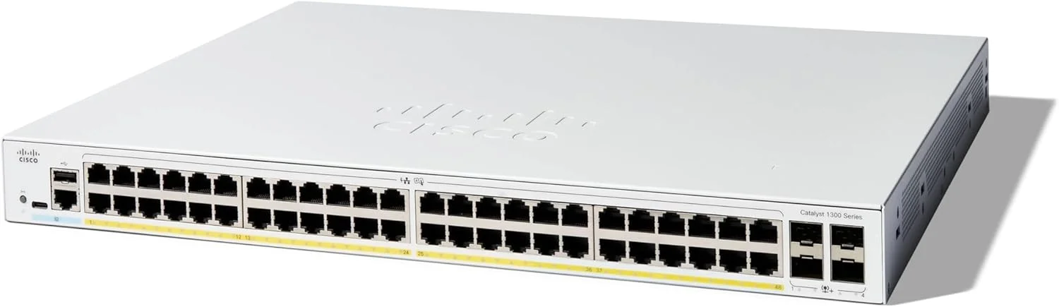 Cisco Catalyst 1300 48-Port PoE Switch with 10G uplinks - C1300-48P-4X