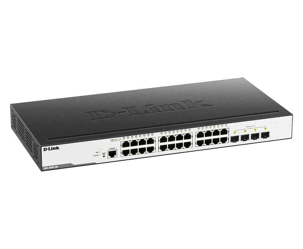 D-Link DGS-3000-28L 28-Port Layer-2 Managed Gigabit Switch