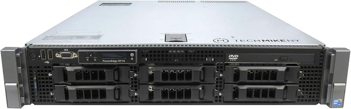 Dell Poweredge R710 Intel(R) Xeon, E5620 2.40Ghz 8CORE (4x2), 16GB RAM, 300gb SAS, PSU, 2U Rackmountable