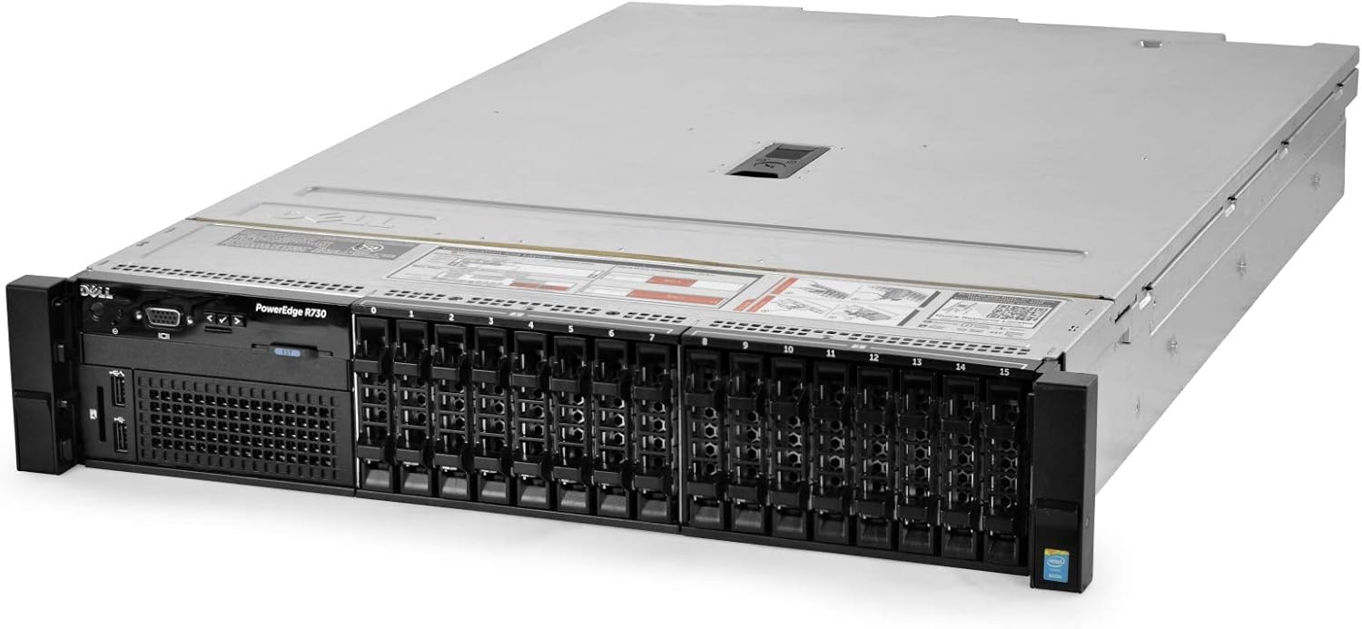 Dell R730, E-2683v3, 28core (14x2), 64gb ram, 300gb x2 sas HDD, 2xpsu, 2u rackmountable