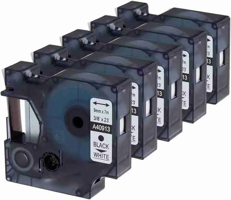 Dymo D1 Series Label - 40913 - Black on White - 9mm x 7m Compatible