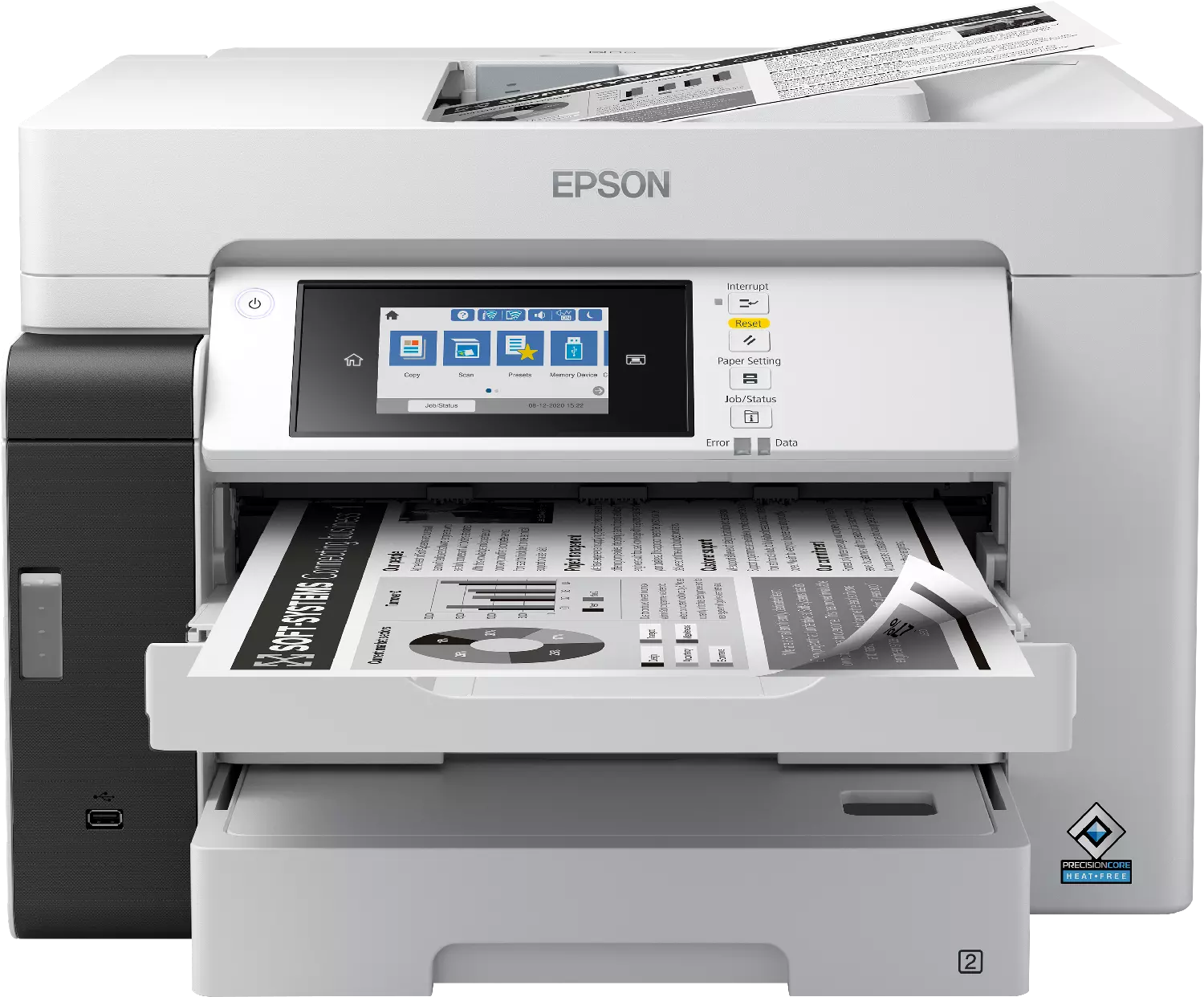 Epson M15180 A3+ Ink tank Printer with PCL Support, Print, Copy, and Scan, Duplex Printing - ADF, Duplex Scanning, Wi-Fi, Wi-Fi Direct, Ethernet, USB Host, USB Interface with LCD Touchscreen