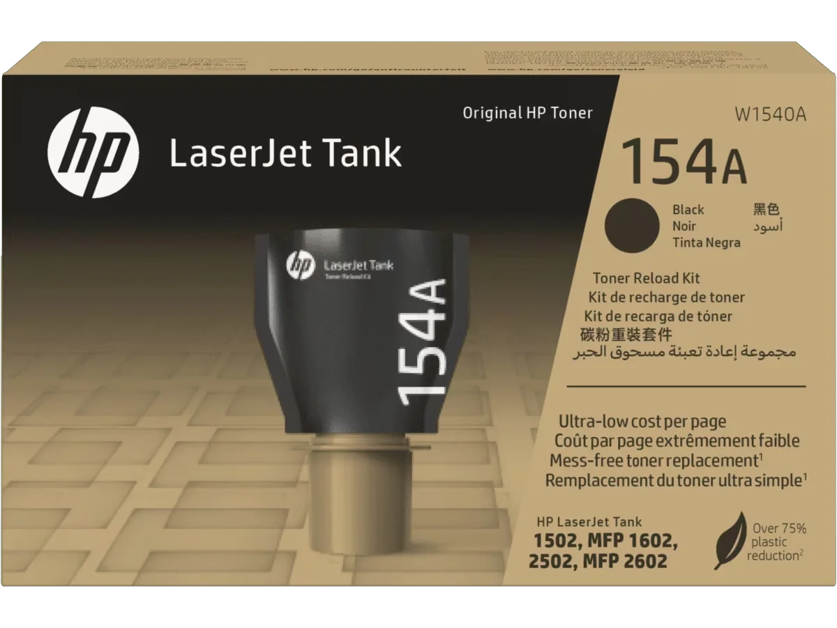 HP 154A Black Original LaserJet Tank Toner Reload Kit - W1540A for HP LaserJet Tank MFP 2602sdw W1540A