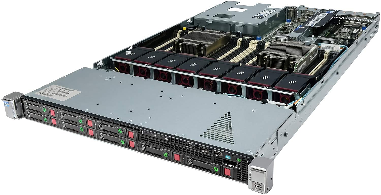 HP DL360 G8 Intel(R) Xeon E5-2430 v2 2.2ghz 12Core(6×2), 16gb ram, 300gb SAS, 2psu, 1U rack-mountable