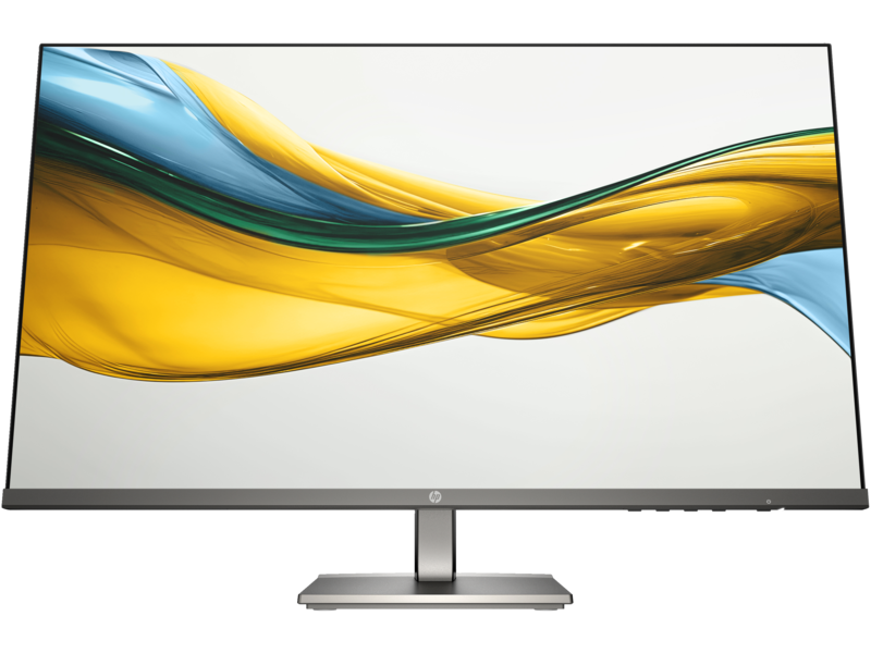 HP Series 5 27 inch FHD Monitor - 527da, Integrated Speakers, Height/Tilt Adjustable Black Color Connectivity: 1 VGA, 1 HDMI 1.4, 1 3.5 mm Audio Jack (Audio Out), 1 3.5 mm Audio Jack (Audio In) - B11W6AS