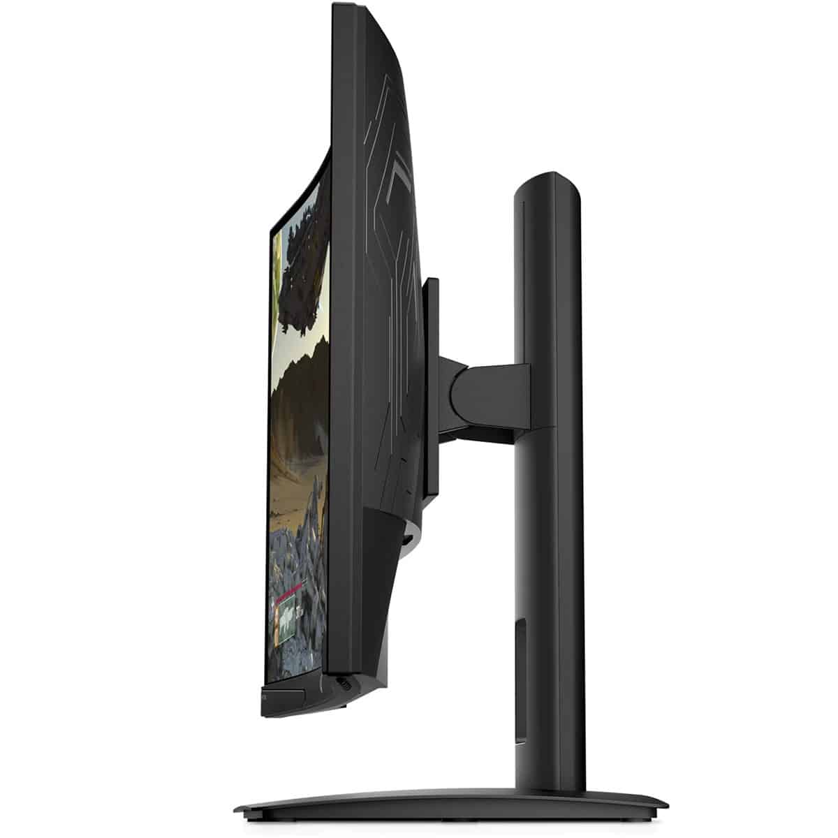 HP X24c 23.6 inches FHD Curved Gaming Monitor, 1920x1080, 16:9, 144Hz, Curvature: 1500R, Height/Tilt Adjustable, Black Color,  Connectivity: 1 HDMI 2.0, 1 DisplayPort 1.2, 1 3.5mm Audio Out - 9FM22AS