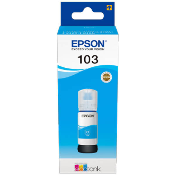 INK CART EPSON 103 Cyan forL1110 L3110 L3111 L3116 L3150 L3151 L3156 L3160 L5190 65ml - C13T00S24A