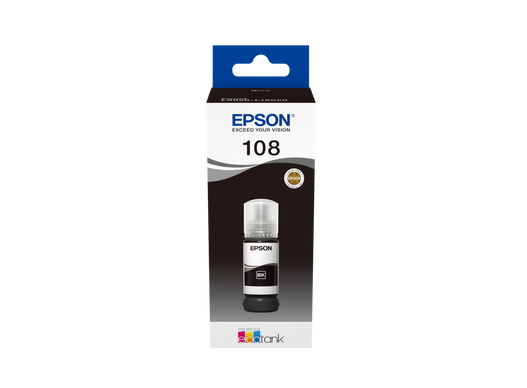 INK CART EPSON 108 Black for L18050, L8100 and L8050 - 70ml - C13T09C14A