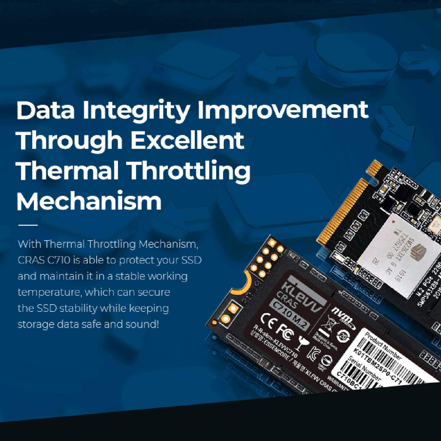KLEVV CRAS C710 M.2 SSD NVMe PCle Gen3 x4 512GB
