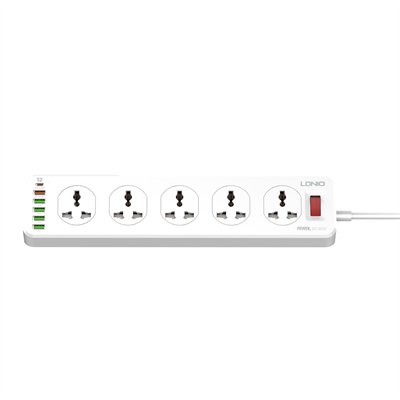 LDNIO 10 Port AC Outlets Smart Surge Protector + USB Ports - SC10610