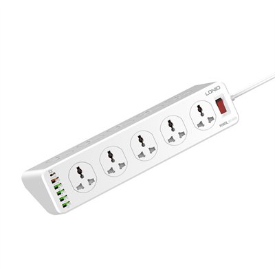 LDNIO 10 Port AC Outlets Smart Surge Protector + USB Ports - SC10610