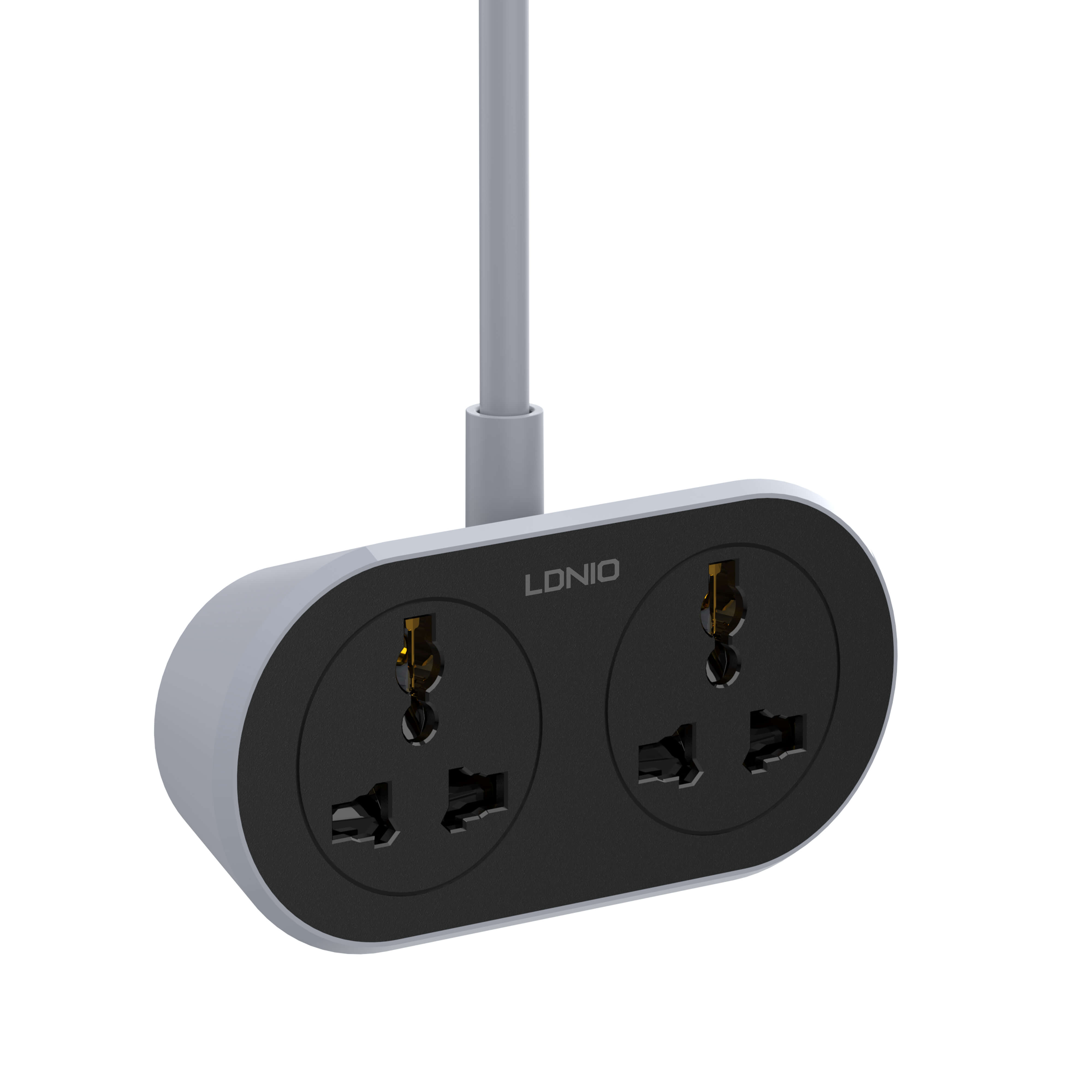LDNIO 2 AC Standard 10A, 250V Outlet Universal Electric Power Extension Socket -5M (SC2018)