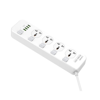 LDNIO 2500W 4 Sockets with Independent Switch 3.4A 4 USB Port Multifunction Power Surge Protector Extension Cable(SC4408)