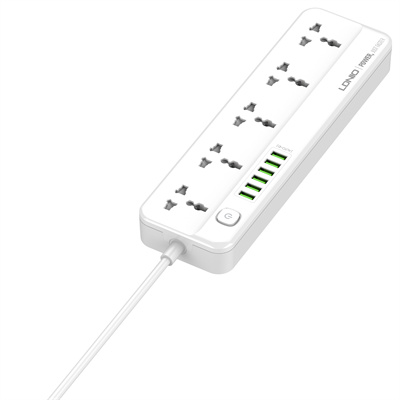 LDNIO 2500W Power Strip Extension Cable with 5 AC sockets, 6x USB Ports (SC5614)