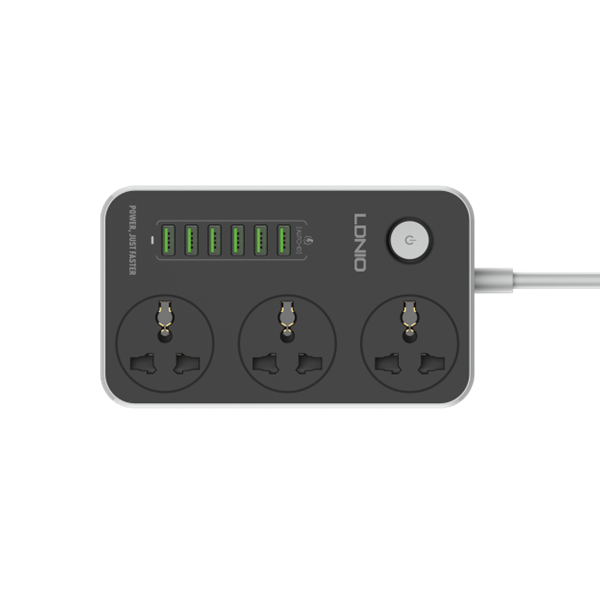 LDNIO 3 Power Socket with 6 USB Charging Ports (SC3604)