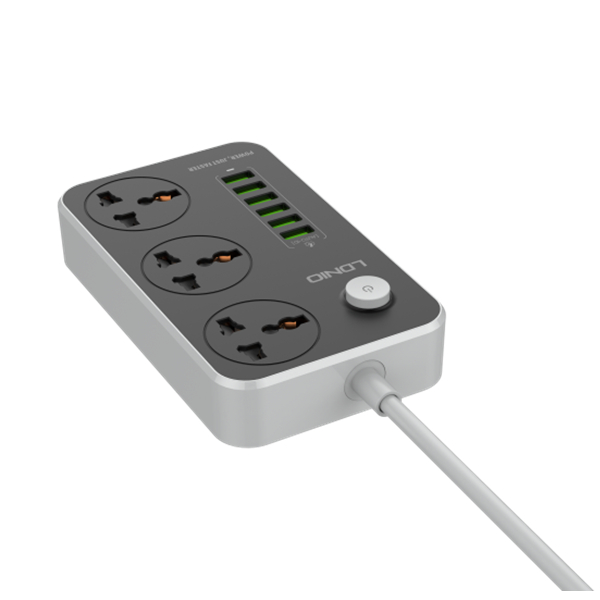 LDNIO 3 Power Socket with 6 USB Charging Ports (SC3604)