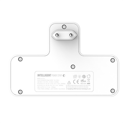 LDNIO Fast Charging Wall Socket - 2 Way Power Socket, 1 USB-C & 2 USB-A - PD & qc3.0 - SC2311