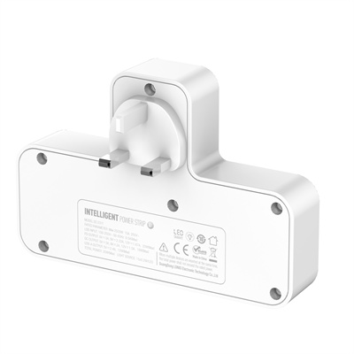 LDNIO Fast Charging Wall Socket - 2 Way Power Socket, 1 USB-C & 2 USB-A - PD & qc3.0 - SC2311