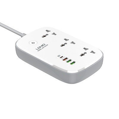 LDNIO WIFI Smart Universal Power Strip 3 Outlets+1 PD+1QC 3.0 + 2 Auto-ID High Output Power Socket Switches Extension (SCW3451)