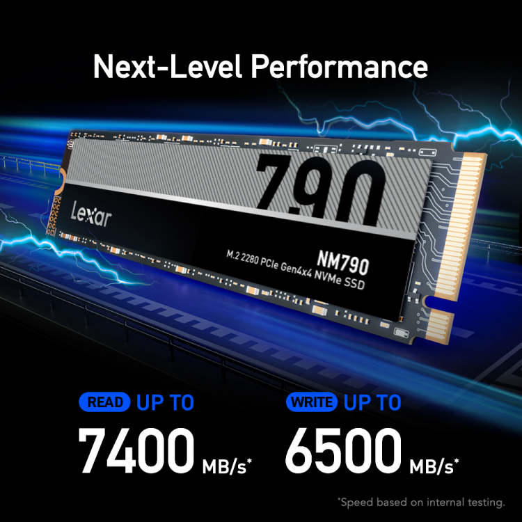 LEXAR LNM790 INTERNAL SSD M.2 PCIe Gen 4*4 NVMe 2280 - 1TB - LNM790X001T-RNNNG