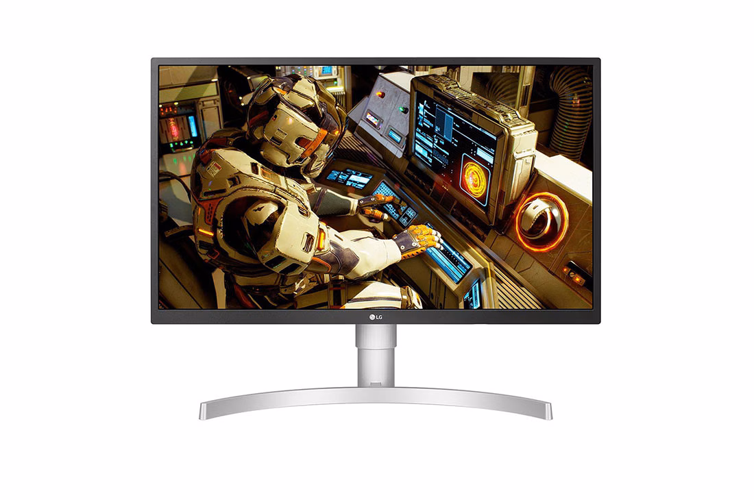 LG 27 inches 4K UHD Monitor, Tilt/Pivot/Height Adjustable Stand, White Color, Connectivity: 2 HDMI 2.0, 1 DisplayPort 1.4, 1 USB-C, 2 USB-A, 1 Headphone Out - 27UP550N-W