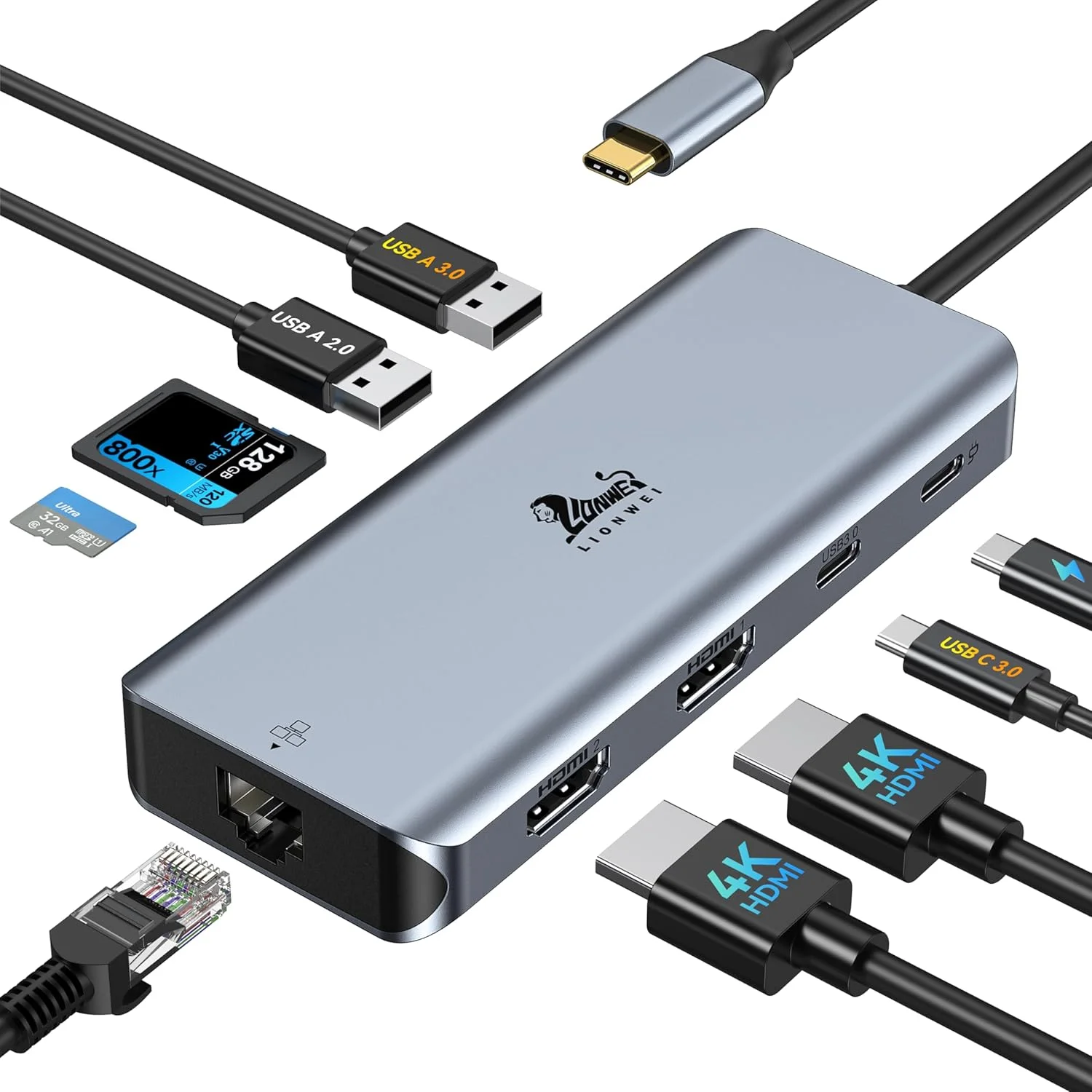 LIGHTWAVE LW-DOCK-9I1 - 9 IN 1 DOCKING STATION 
