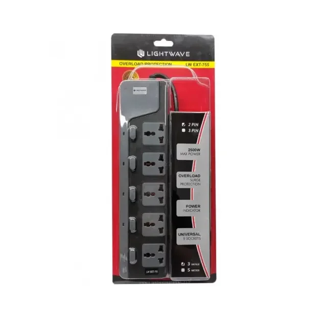 LW EXT 755-3P - EXTENSION SOCKET - 3P  5 WAY  3MTR