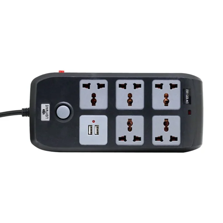 LW EXTENSION SOCKET 72UC-3P/7WAY+ 1 USB + 1 TYPE C FAST CHARGING (2.1A) /3MTR - LW EXT-72U