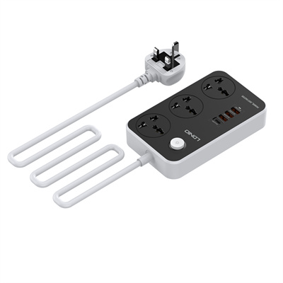Ldnio SC3412 Power Strip With 3 Ways Power Socket, 4 USB Port 38W, Fast Charging USB-C, 2500 Watt Extension Socket (SC3412)