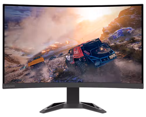 Lenovo G32qc-30 31.5  QHD Curved Gaming Monitor, 2560x1440, 16:9, 165Hz - 144Hz, Curvature: 1500R, Integrated Speakers, Tilt/Height Adjustable Stand, 2 HDMI, 1 DisplayPort - 66F2GAC1AE