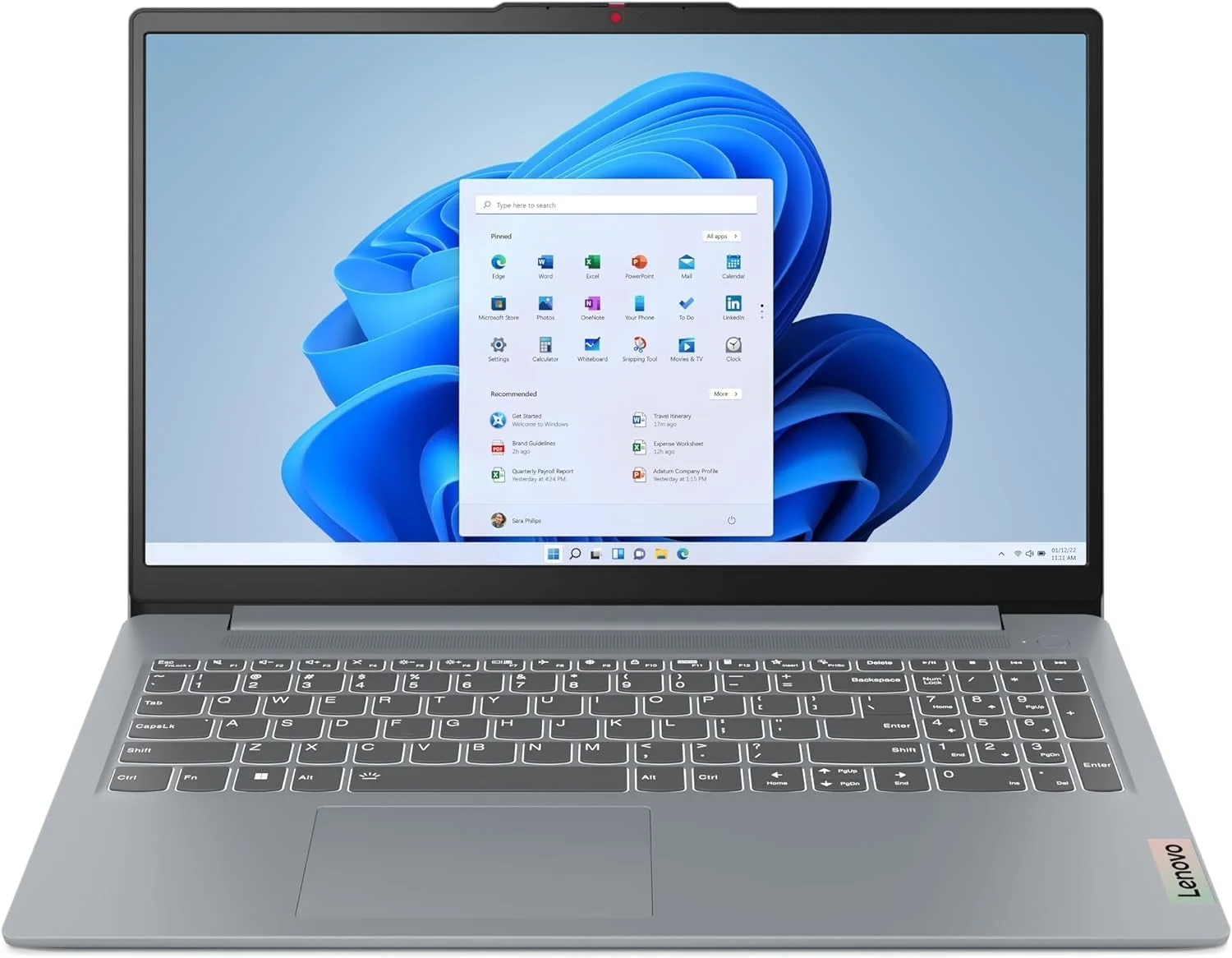 Lenovo IdeaPad Slim 3 15ABR8, AMD Ryzen 7 5825U, 16GB DDR4 3200 Soldered (not upgradable), 512GB SSD M.2 2242 PCIe 4.0x4 NVMe, Intergrated AMD Redeon Graphics, Windows 11 Home, 15.6" FHD IPS Touch Screen, No ODD - 82XM00LMUS