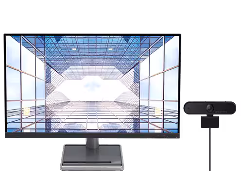 Lenovo L32p-30 31.5 inches 4K UHD Monitor + Lenovo LC50 Webcam, Integrated Speakers, Raven Black Color, 1 HDMI 2.0, 1 DisplayPort 1.2, 1 USB-C 3.2 Gen 1 (DP 1.2 Alt Mode, USB upstream), 4 USB 3