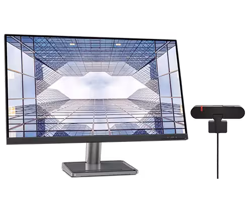 Lenovo L32p-30 31.5 inches 4K UHD Monitor + Lenovo LC50 Webcam, Integrated Speakers, Raven Black Color, 1 HDMI 2.0, 1 DisplayPort 1.2, 1 USB-C 3.2 Gen 1 (DP 1.2 Alt Mode, USB upstream), 4 USB 3
