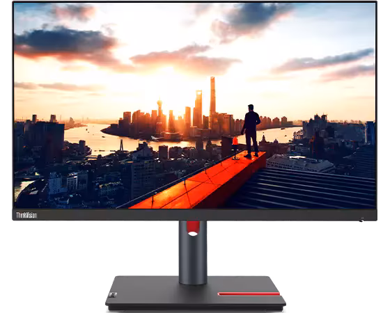 Lenovo ThinkVision P24h-30 23.8 inches QHD Monitor, Tilt/Swivel/Pivot/Height Adjustable Stand, Raven Black Color, 1 USB Type-C, 1 HDMI 2.1, 2 DisplayPort, 1 RJ45, 4 USB Type-A - 63B3GAT6UK