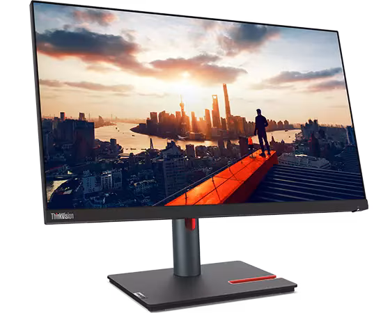 Lenovo ThinkVision P24h-30 23.8 inches QHD Monitor, Tilt/Swivel/Pivot/Height Adjustable Stand, Raven Black Color, 1 USB Type-C, 1 HDMI 2.1, 2 DisplayPort, 1 RJ45, 4 USB Type-A - 63B3GAT6UK