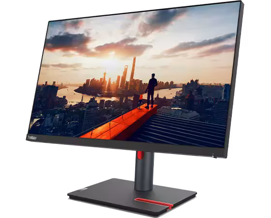 Lenovo ThinkVision P24h-30 23.8 inches QHD Monitor, Tilt/Swivel/Pivot/Height Adjustable Stand, Raven Black Color, 1 USB Type-C, 1 HDMI 2.1, 2 DisplayPort, 1 RJ45, 4 USB Type-A - 63B3GAT6UK