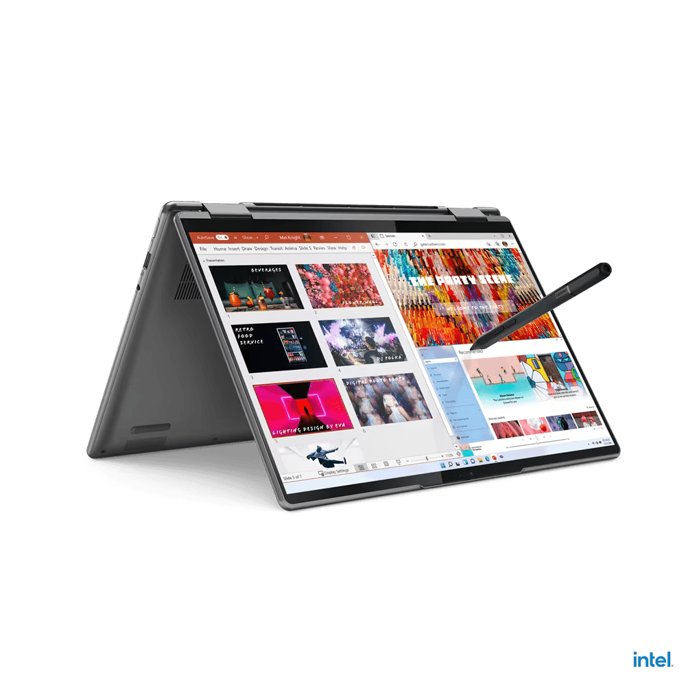 Lenovo Yoga 7 14IAL7, Intel Core i7 1255U, 16GB LPDDR5 4800 (Not Upgradable), 512GB SSD M.2 2242 PCIe 4.0x4 NVMe, Windows 11 Home, 14 inches - 82QE00ADUE 2.2K Touch Screen