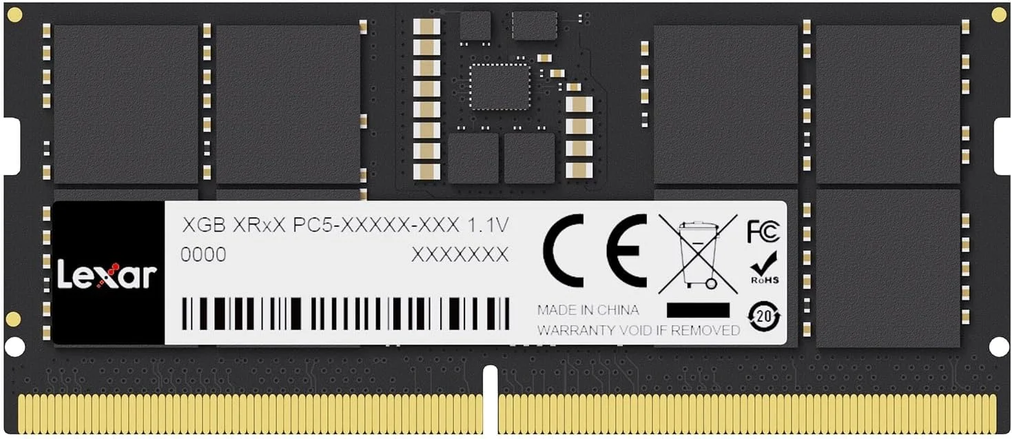 Lexar DDR5 Laptop RAM 16GB 5600MHz SODIMM - LD5AS016G-R5600GDST