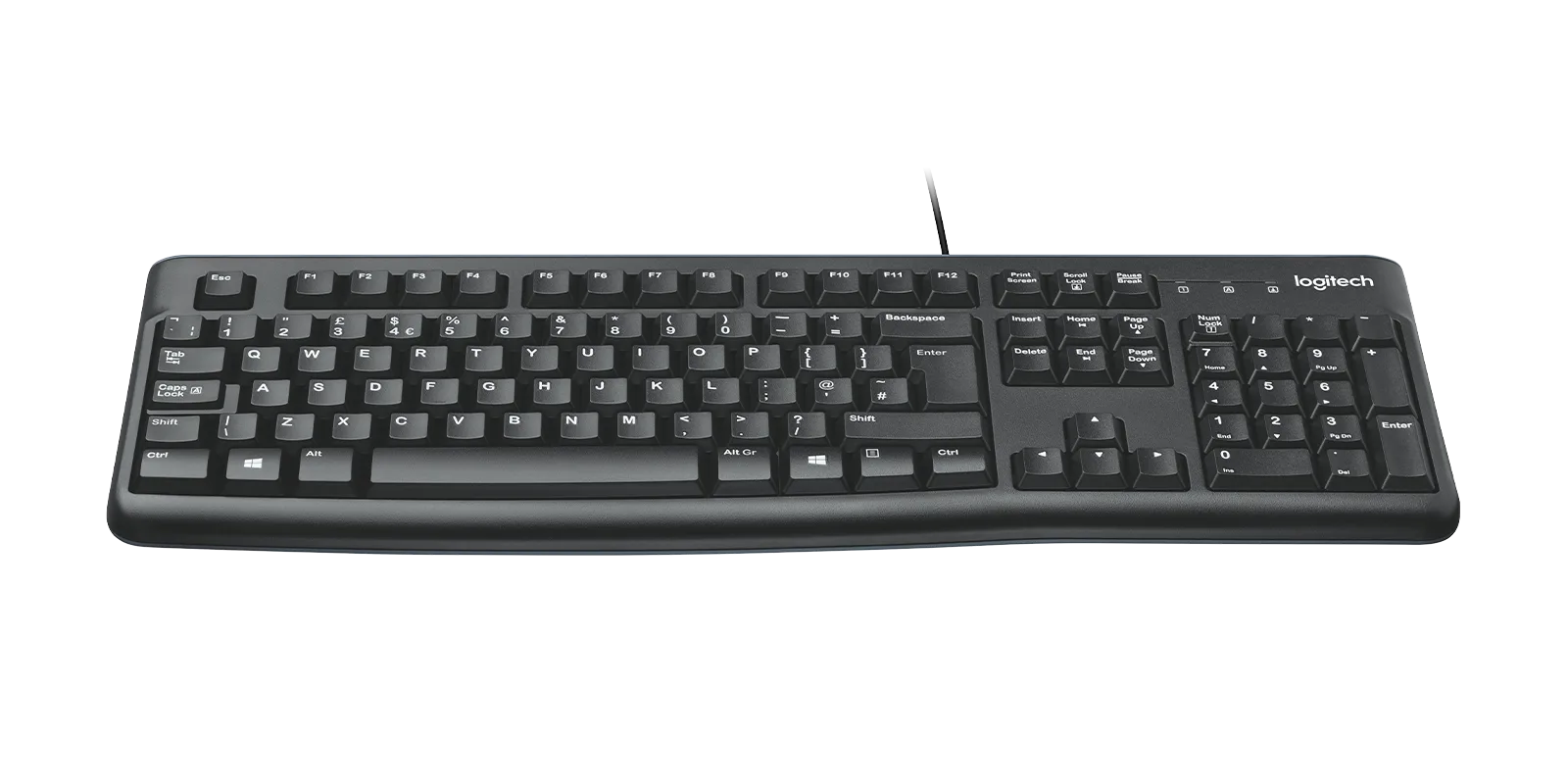 Logitech K120 USB Wired Keyboard - Black - 920-002508