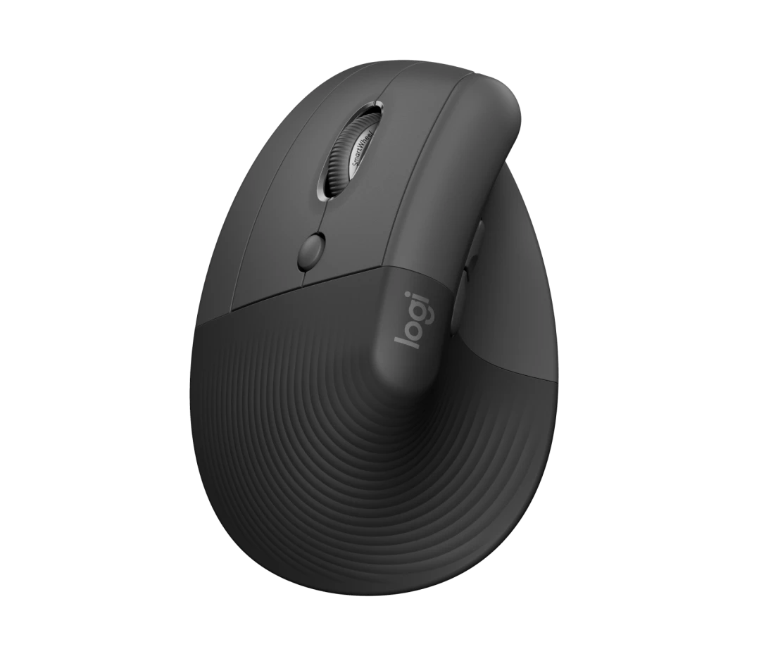 Logitech Lift Vertical Ergonomic Wireless and Bluetooth Mouse - Graphite - 910-006473